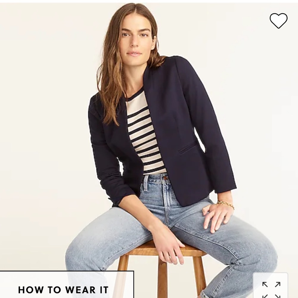 JCrew J Crew going out blazer navy - size 0 gently worn